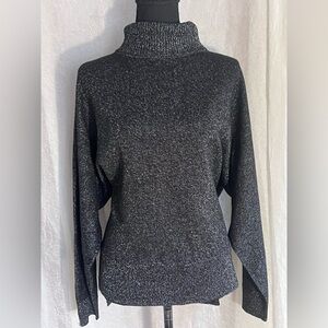 Express Shimmering Black Turtleneck Sweater